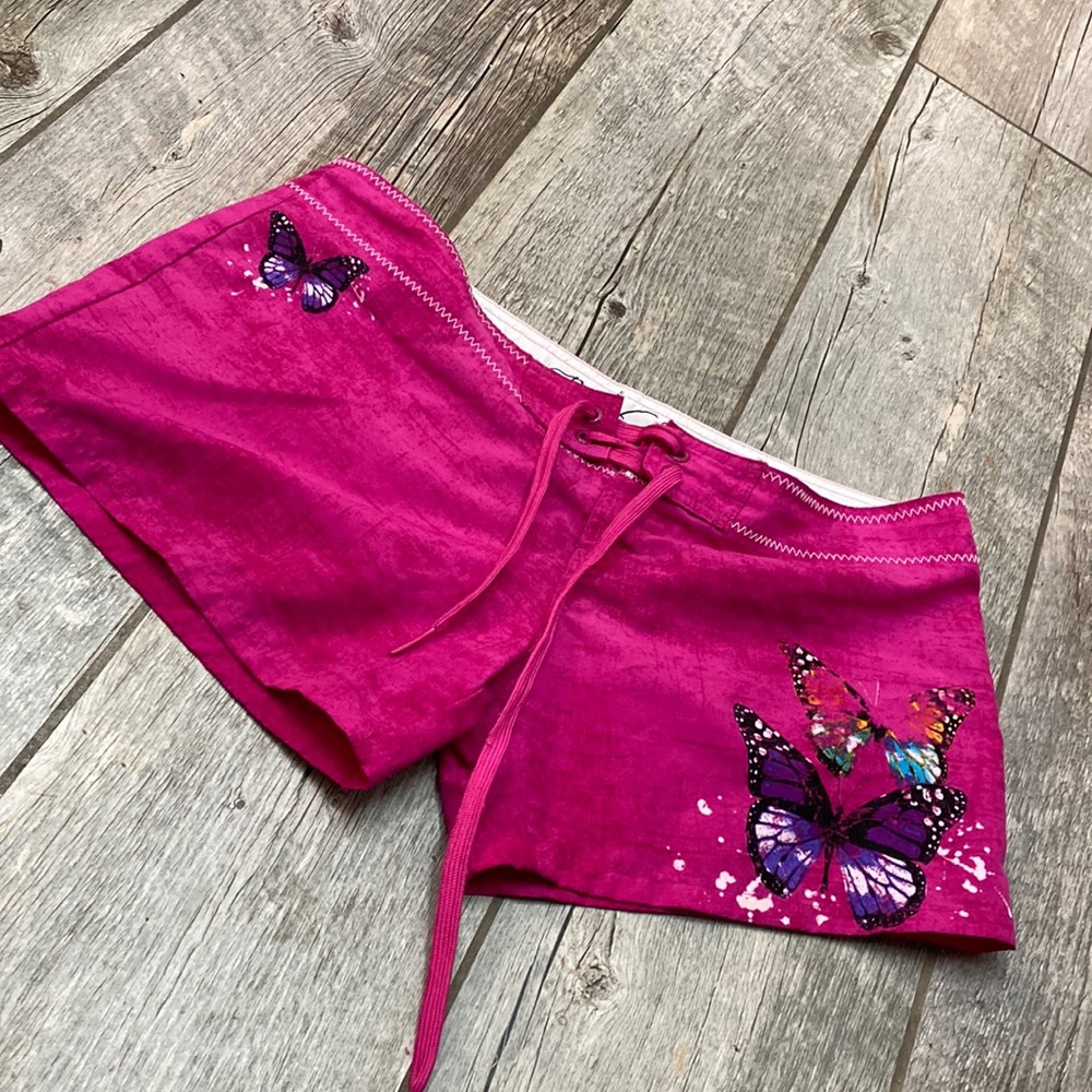 Body Glove Butterfly Surf Shirts Pink M x 3.5”